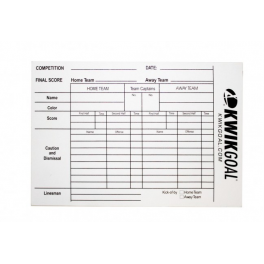 Kwik Goal Referee Score Sheets (25Count)
